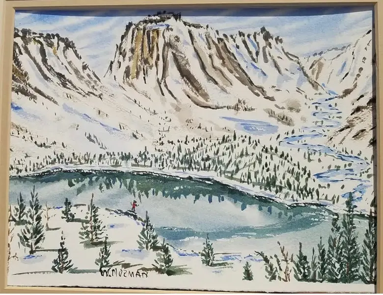 Alpine Lake — watercolor by Wade Norman