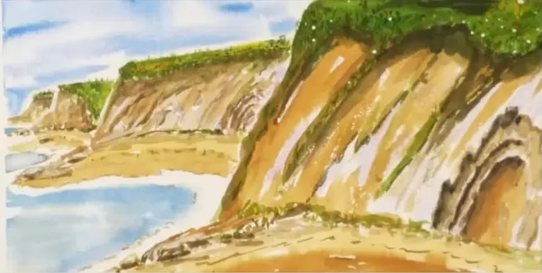 Hidden Cove — watercolor by Wade Norman