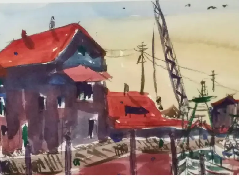 The Old Cannery — watercolor by Wade Norman
