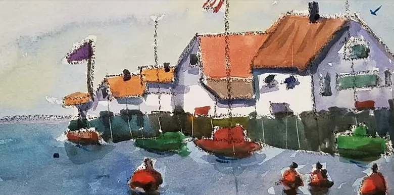 Fisherman's Wharf — watercolor by Wade Norman